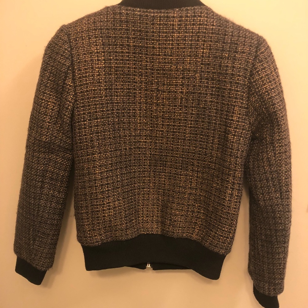 Wool jacket with gold specks